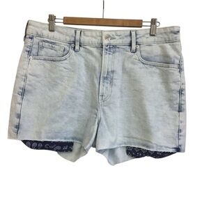Jeans shorts Old Navy stretchy jeans high waisted shorts bleached size 16